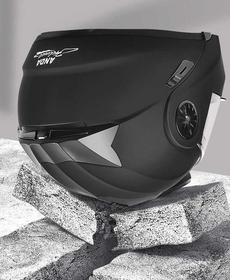 3C Certified Flip-Up Motorcycle Helmet with Dual Mirrors for All Seasons - Unisex Full Face Design for Winter