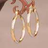 Three color twisted enamel earrings for women's jewelry