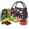 Cherry Blossom Insulated Lunch Tote Bag for Women Sakura Cherry Blossom Cherry Portable Thermal Cooler Food Lunch Box Travel