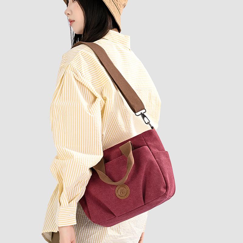 Women's Canvas Bag Large Capacity Crossbody Bag Shoulder Bag