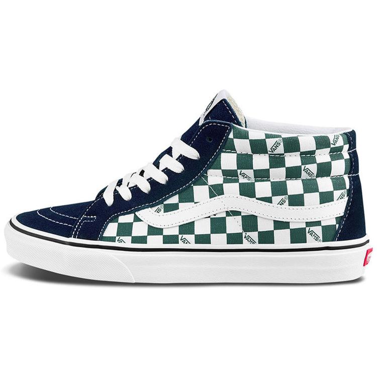 Vans Sk8 mid Checkerboard Green/White