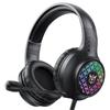 ONIKUMA 3,5 mm USB kabelová herní sluchátka 40 mm velká hnací jednotka Headset RGB HD mikrofon s redukcí šumu Kompatibilní s notebookem