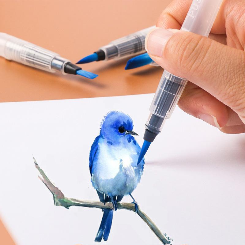 1/3pcs Watercolor Soft Brush Pen Refillable Water Pen Painting Drawing Brushes Calligraphy Art Supplies