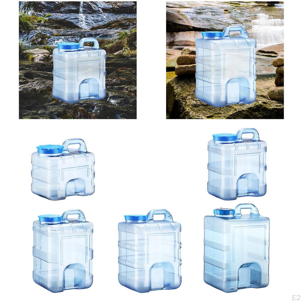 Camping Water Container Bucket Leakproof with Hole On Lid Empty Portable Bottle Jug for