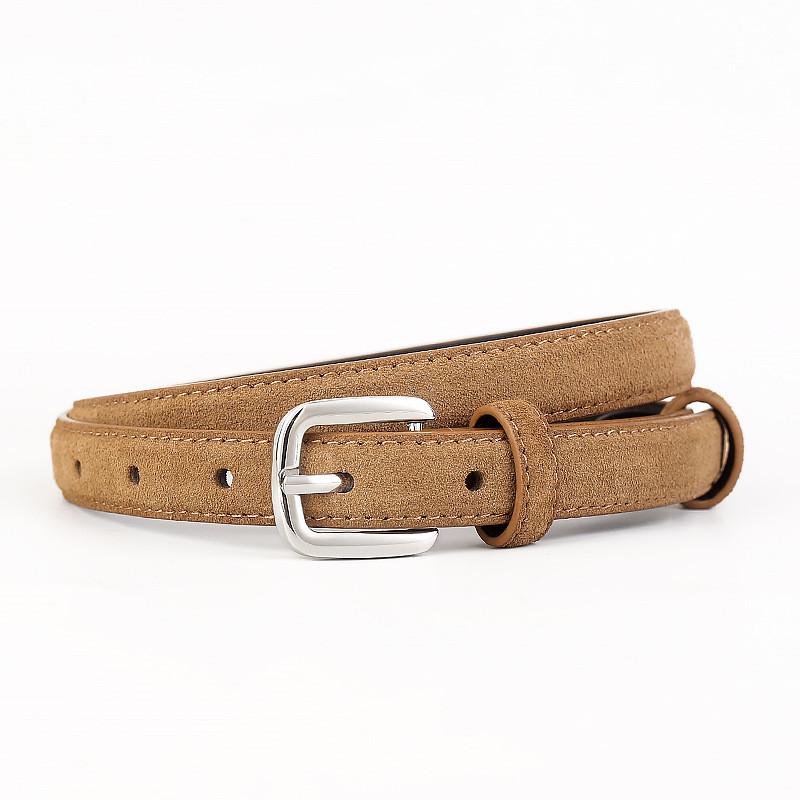 Minimalist Leather Belt For Women With Pin Buckle For Casual And Office Wear