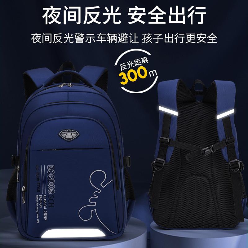 Elementary school bags Boys, children and girls Burden reduction spine backpack