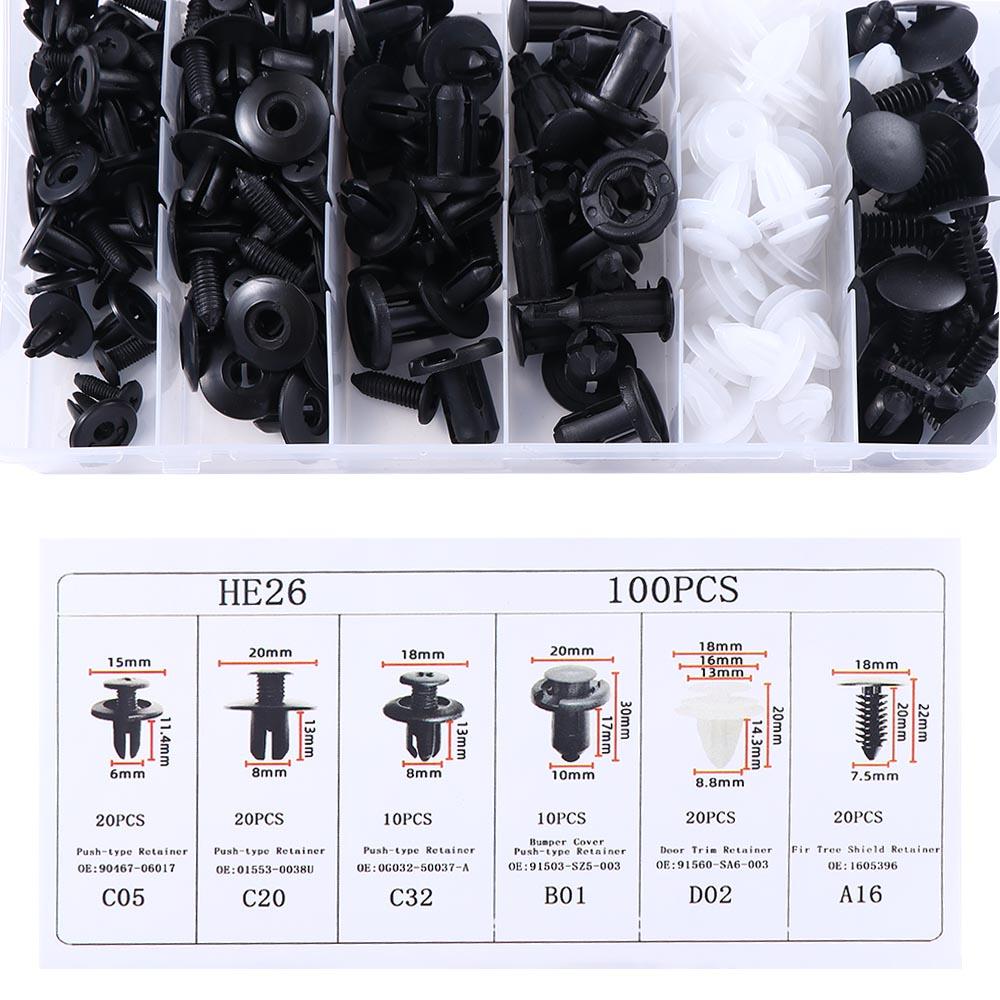 Plastic Rivets Car Bumper Auto Fastener Clip Car Retainer Kit Car Fastener Kit Car Rivet Fasteners