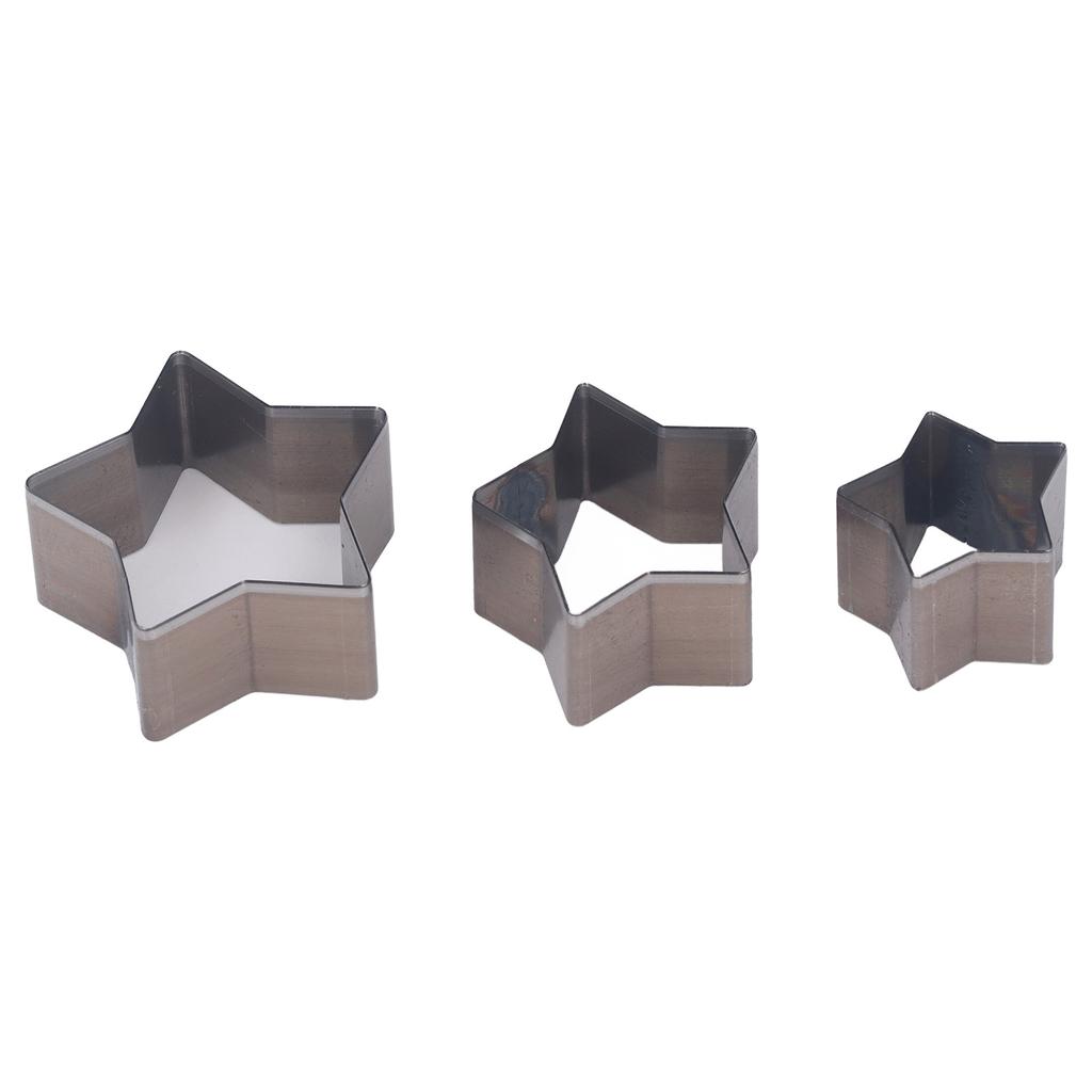 3Pcs Leather Punching Dies Star Shape Clean Cut Alloy Steel Leather Cutting Mold for Crafts DIY
