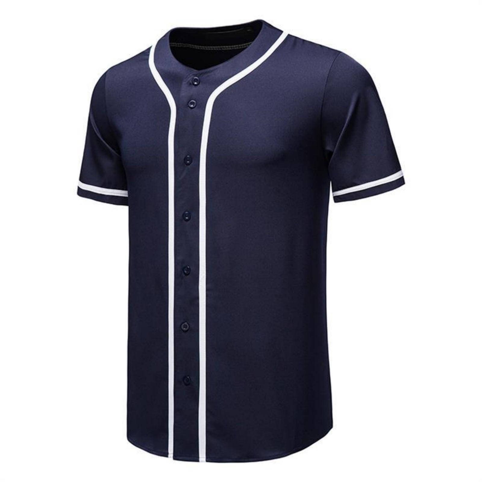 

Men s Casual Fashion Round-neck Short-sleeved Shirt - Men s Baseball Sport Breathable Top XL Темно-синій