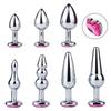 1pcs Cat Face Jewel Base Anal Plug 7 Size Butt Masturbation Tools Lovers Sex Massager Adult Sex Toys