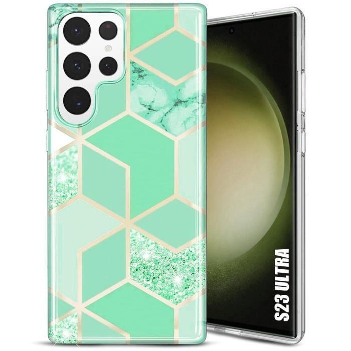 Coque - Samsung - Galaxy S23 Ultra - TPU Résistant - Protection Antichoc - Élégante Turquoise