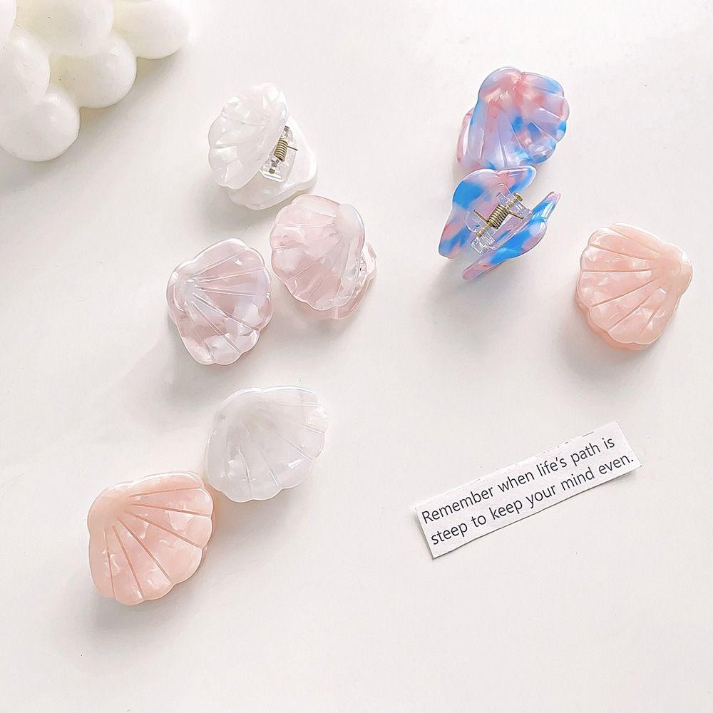 MeeresTier Mini Haarspange Fächerform Kleine Haarspangen Niedliche Muschelform Haarspangen Damen/Kinder