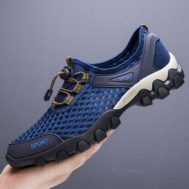 

Large size men s casual shoes breathable, non-slip and wear-resistant driving casual sports shoes men 39 синий