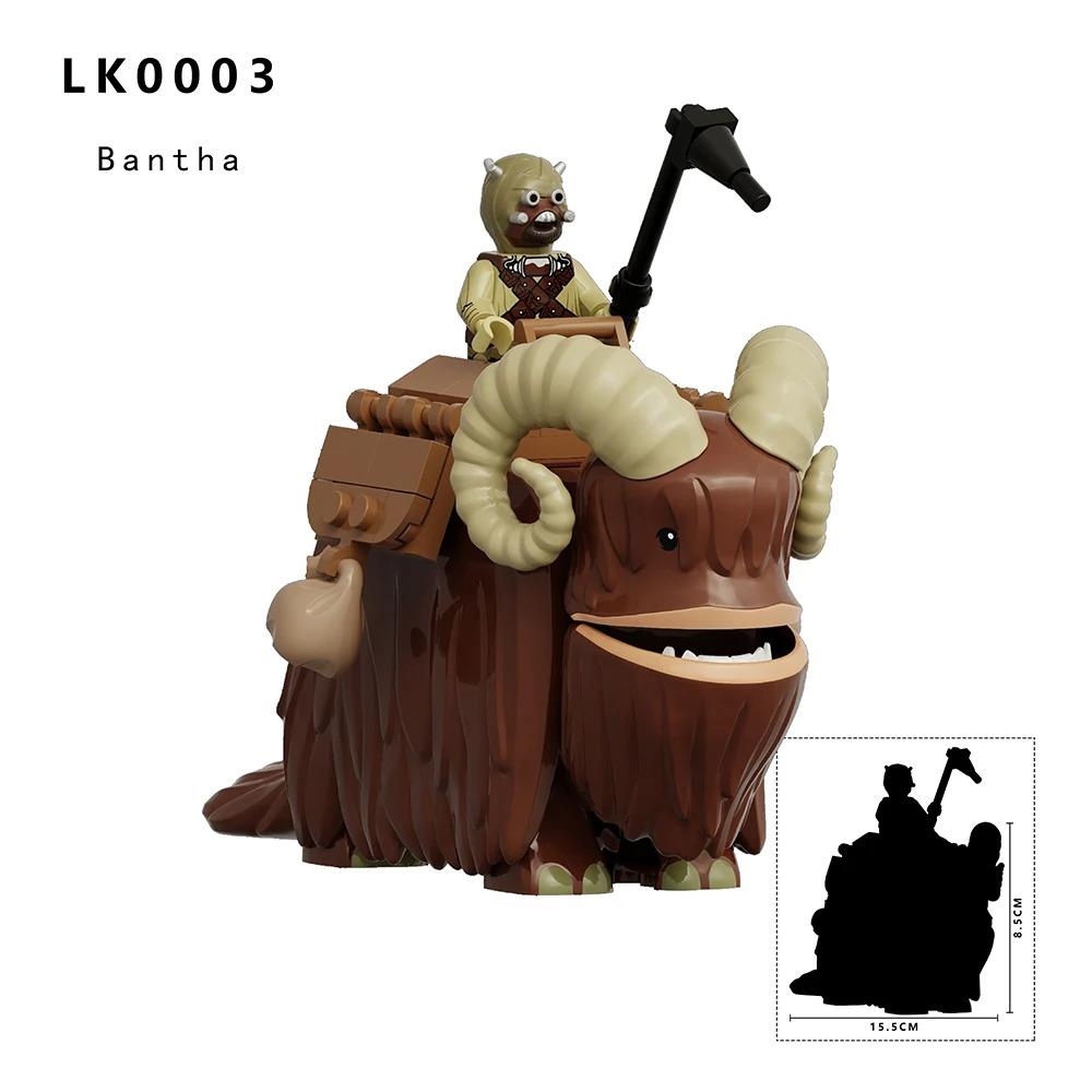 LK0003 Bantha Byggklossar G0154 Kit Fisto G0157 Darth Desolous Klossar Leksaker
