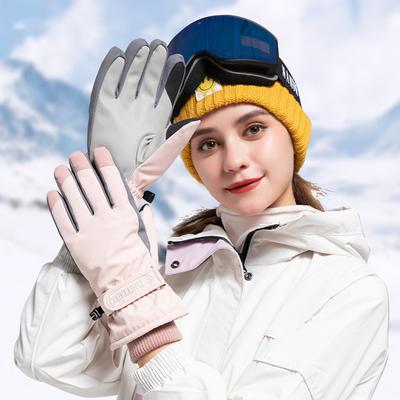 Women Winter Ski Gloves Waterproof Touchscreen Snowboard Gloves Windproof Warm Snow Gloves for Skiing Running and Cycling