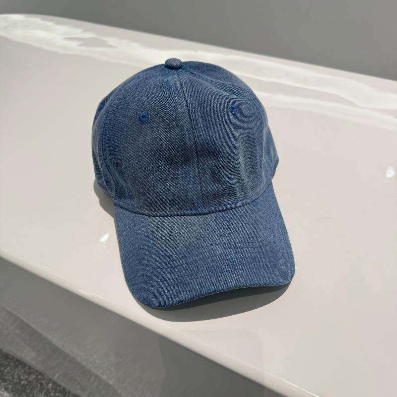 Denim cap summer light version solid color casual baseball cap female Korean version versatile curved brim sun hat male tide