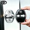 4Pcs Zinc Alloy Car Door Lock Buckle Protection Cover Anti-Collision Shock Absorbing Cushion For Hilux Corolla RAV4 Camry QV7