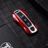 Car Key Case Cover Shell For Porsche Panamera Cayenne Macan 911 Boxster Cayman 986 987 718 Car Accessories Carbon Fiber
