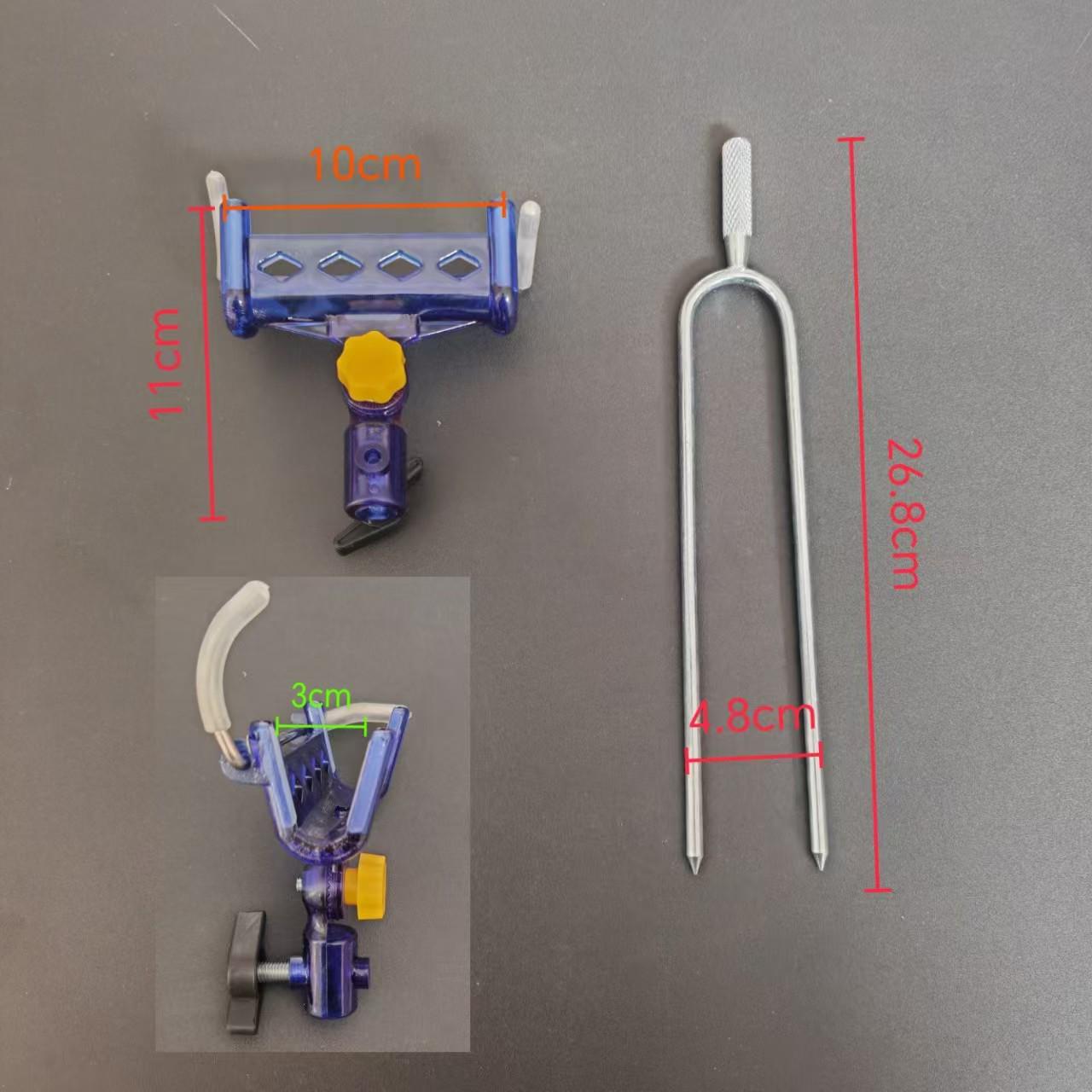Dual-Purpose Self-Locking Metal Fishing Rod Holder - Universal Ground Stake for Sea or Hand Rods Self-locking Bracket
