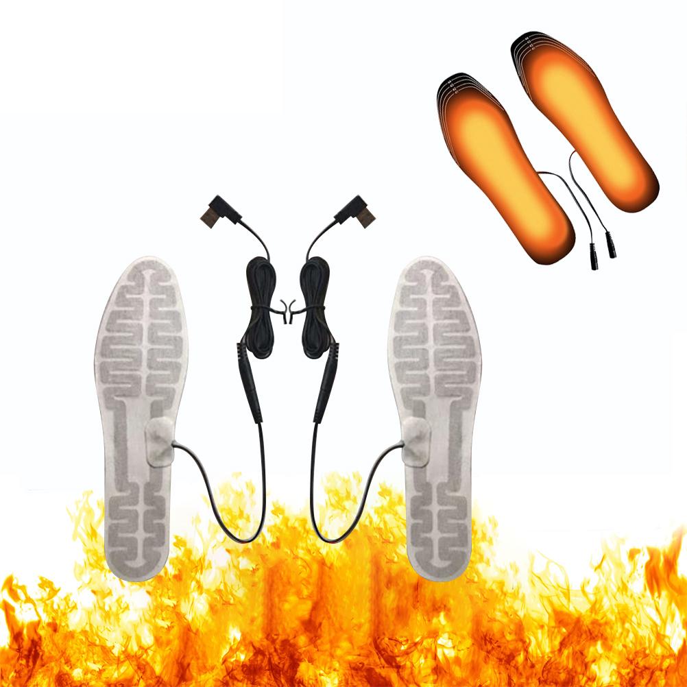 Heated Insoles Heated Shoe Boot Insoles USB Heating Shoe Insole Winter Warm Shoe Insole for Skiing Fishing Hiking