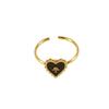 8K Love Open Ring Women's Niche High-end Four-leaf Clover Adjustable Ring 2026