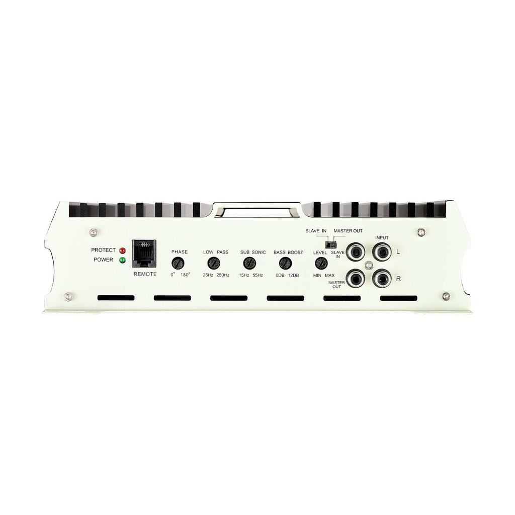 Monoblock Car Amplifier, 400W RMS MAX, 1/2/4 Ohm Stable, 1-Channel Class D Car Audio Amplifier with Remote Subwoofer Level Control, Low Pass Filter,