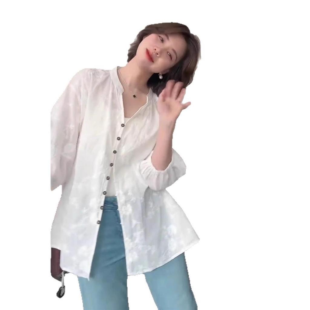 Women's Summer Sunscreen Jacket 2025: New Petite Loose Slimming Chinese Style Top