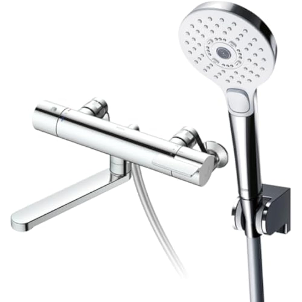 TOTO Bathroom Wall Thermostat Mixer Faucet 170mm Comfort Wave Plated 3 Mode Chrome TBV03404J