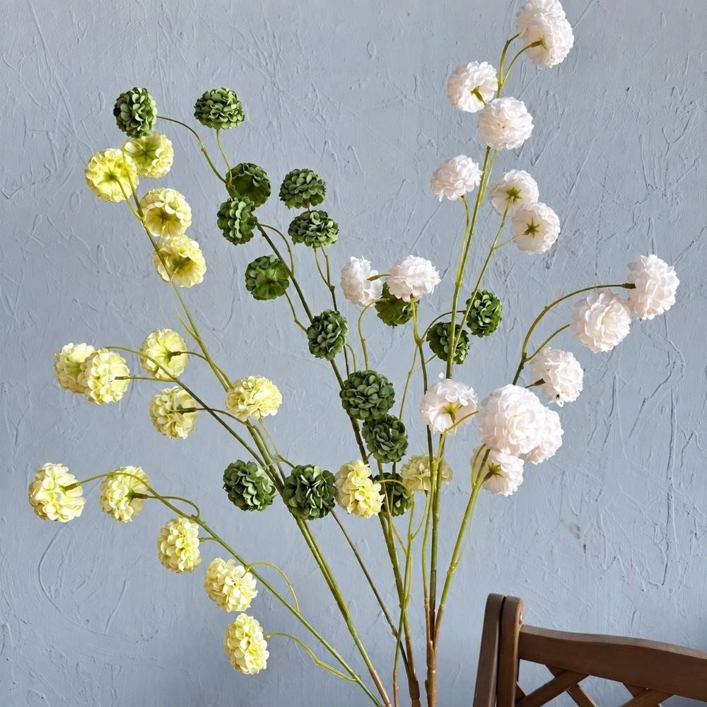 Multi-Head Artificial Ball Shape Flower Bouquets Plastic Fake Flowers Wedding Decoration