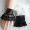 1Pair Universal Gloves Arm Cover Sweater Decorative Fake Sleeve Lace Cuffs Ruffles Elbow Sleeve Detachable Sleeve Cuffs