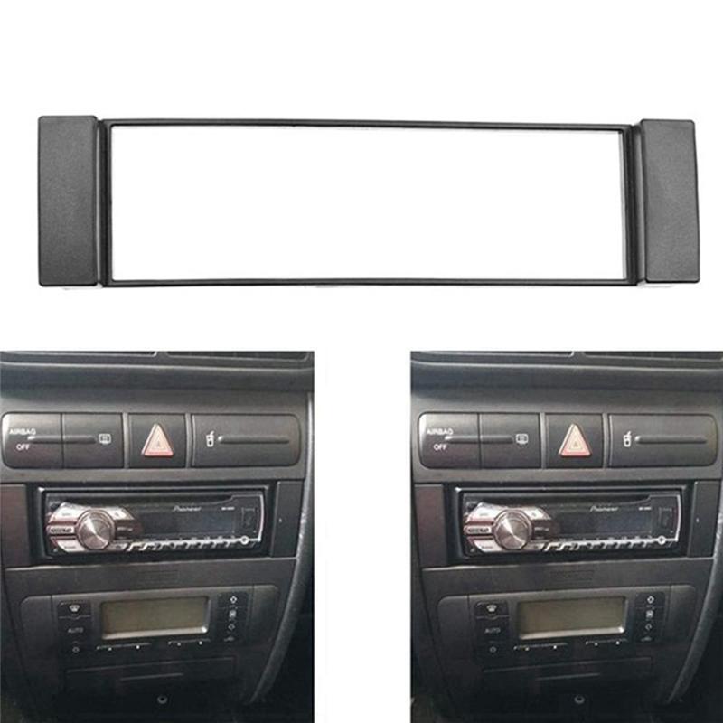 AB56-2Pcs Fascia 1 Din Frame For  A3 8L A6 4B Seat Toledo Leon Fiat Scudo Stereo Facia Plate Dash CD Trim Radio Cover