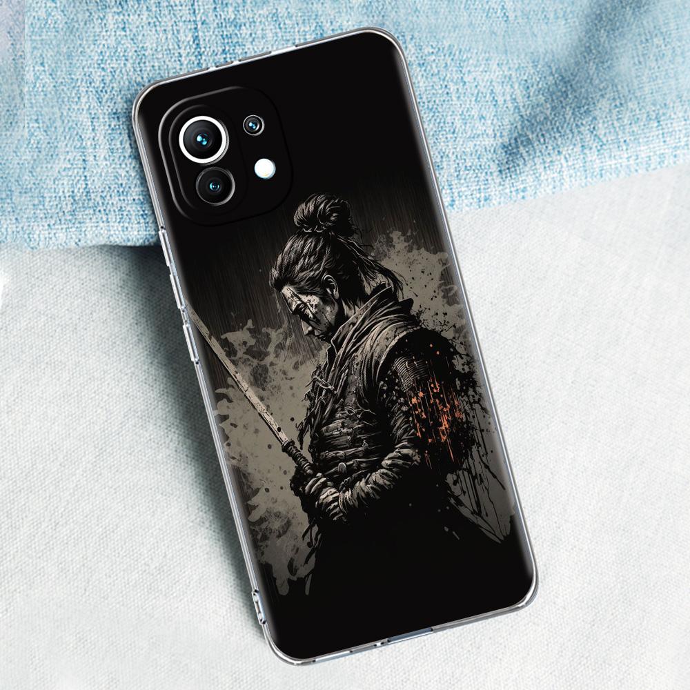 Phone Case For Xiaomi Mi 15 14 13 12 11 Lite 15T 13T 12T Pro Poco X7 X6 X5 Pro 5G X3 NFC F7 F6 F5 Cover Japanese Bushido Samurai
