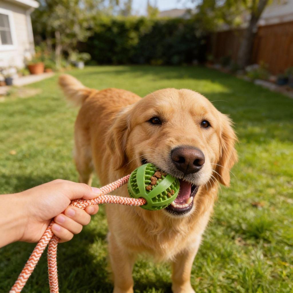 Durable Cotton Rope Ball: Teeth-Cleaning Toy for Large Dogs