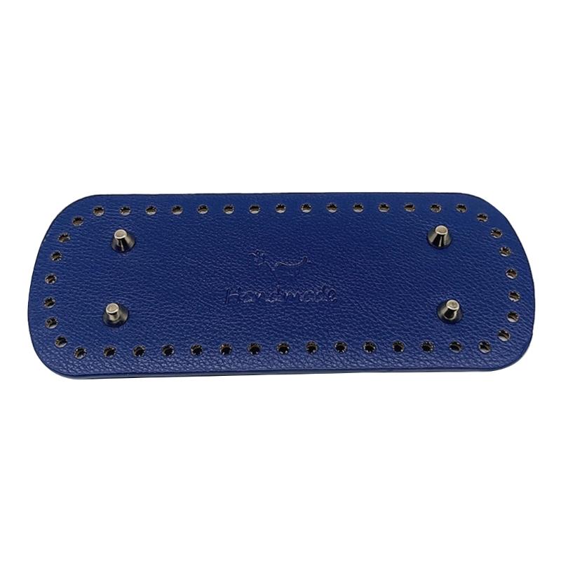 Handmade Bag Bottoms with 44 Holes Leather Oval Round Bag Base DIY Crochet Bag Accessories for Knitting Bags Bucket Bags