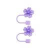2/4pcs Straw Cover Cap for Stanley 10mm Reusable Straw Tips Lids Flowers Tip Covers Cup Accessories,Silicone Straw Topper
