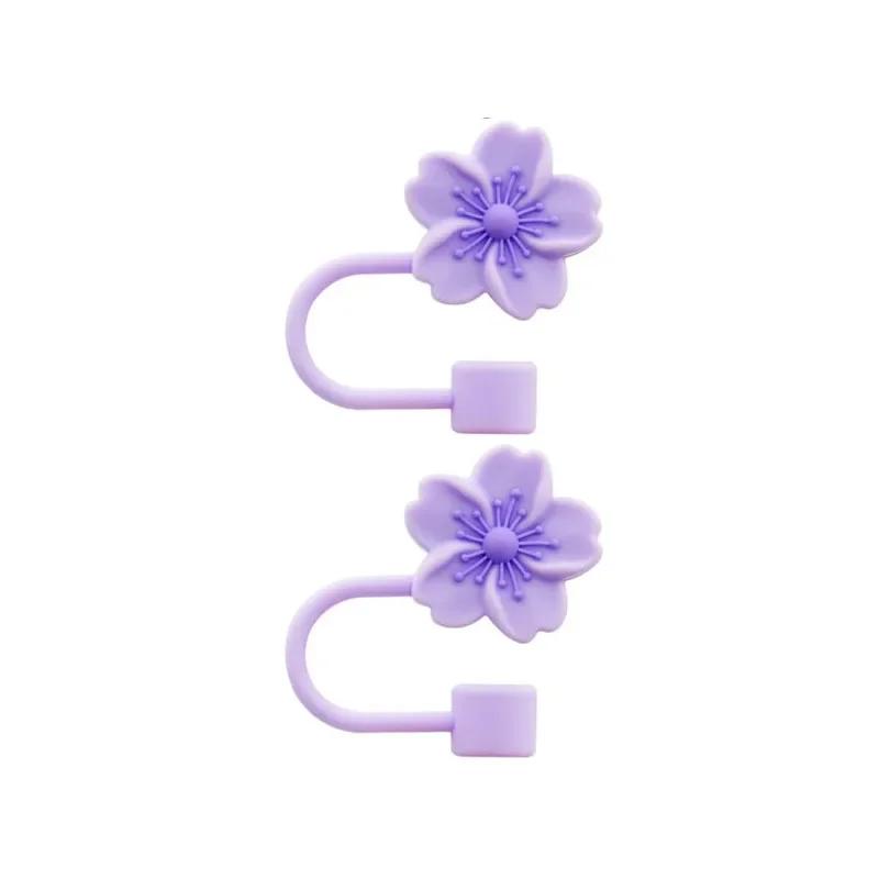 2/4pcs Straw Cover Cap for Stanley 10mm Reusable Straw Tips Lids Flowers Tip Covers Cup Accessories,Silicone Straw Topper