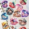 17pcs Hand-painted Cute Watercolor Shell Elf Girl Stickers Scrapbooking Craft Diary Album Phone Computer Seal Decorative