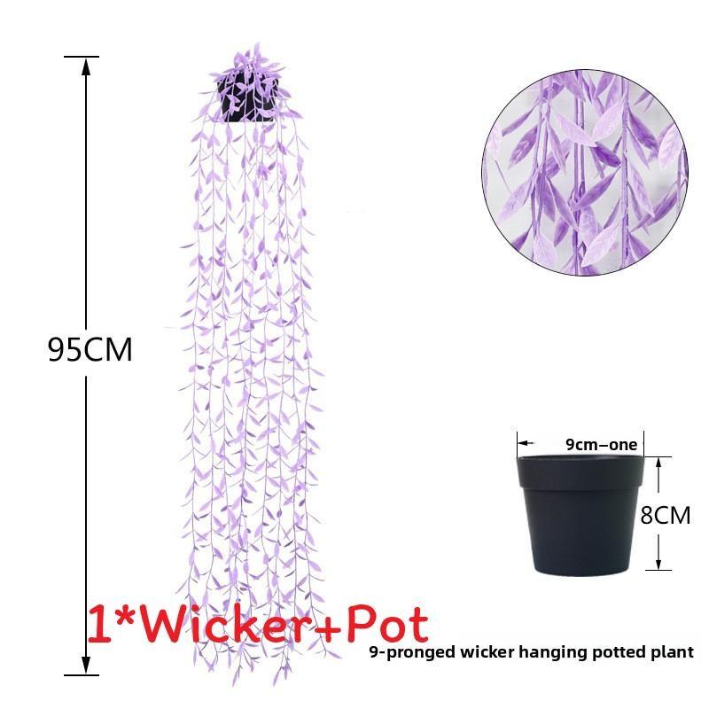 

Salix Globulus Eucalyptus Babylonica Faux Plant Home Outdoor Landscape Design Purple Willow Branch