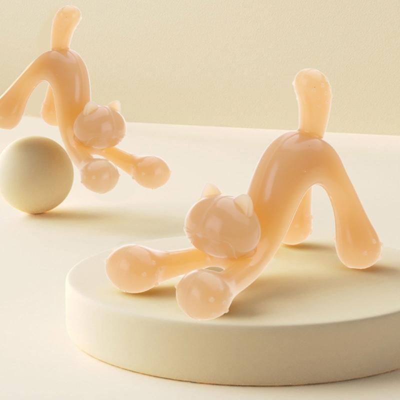 Süßes Katzen-Beißspielzeug für Babys, Kleinkind-Beißring, Weicher Silikon-Beißring, Sicheres und Effektives Werkzeug zur Linderung von Zahnungsbeschwerden