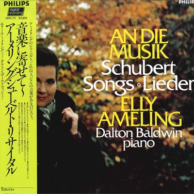 LP Record ELLY AMELING, DALTON BALDWIN - An Die Musik: Schubert Songs 28PC75 PHILIPS 1983 Japan Classical Used