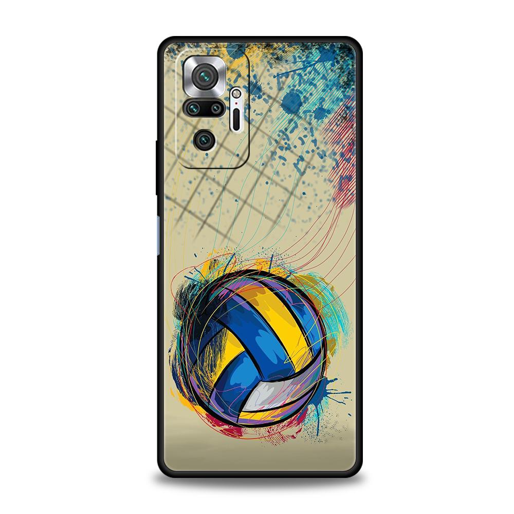 

Phone Case Cover for Redmi 14C 13C 10C Note 14 13 12 10 11 K40 K50 Gaming Pro Plus 5G Soft TPU Shell Volleyball Painted Fundas Note 11 Pro