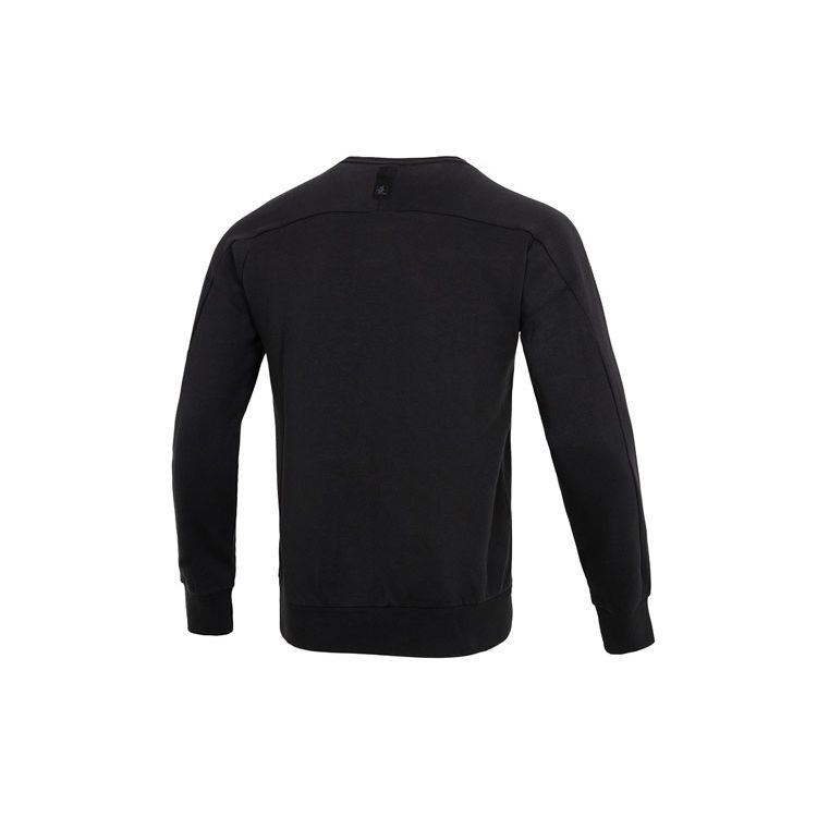 adidas Logo Sweatshirt Round Neck Pullover Sport Casual Men Tops Black HM2944