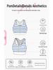 Stylish Navy Striped Women's Shockproof Yoga Vest – Breathable, Tight-Fit with Beautiful Back Design