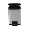 20L Stainless Steel Trash Can Step Pedal Kitchen Waste Bin Soft Close Lid Square Design Fingerprint Proof Space Saving