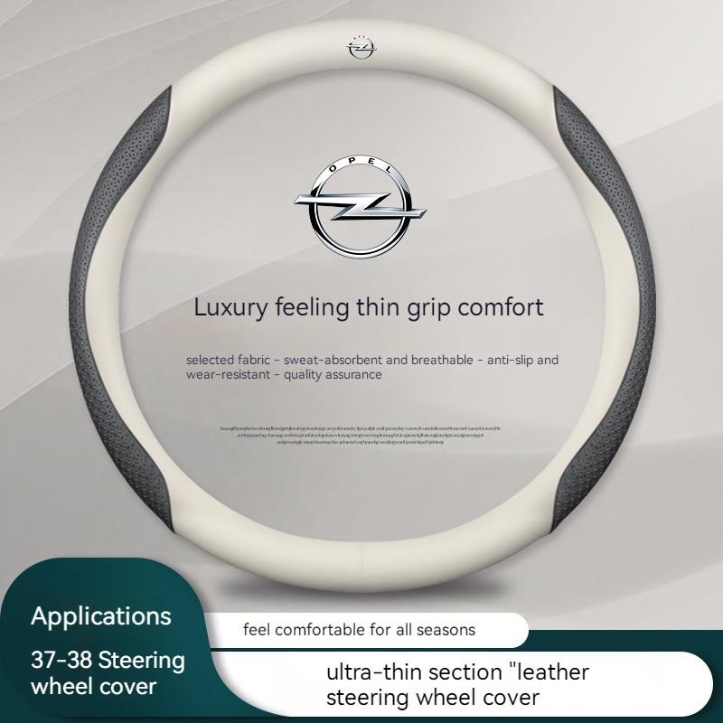 For Opel OPCline ASTRA CORSA INSIGNIA MOKKA VECTRA GTC Tigra Carbon fiber Leather Car Steering Wheel Cover Anti-Slip Accessories agf077