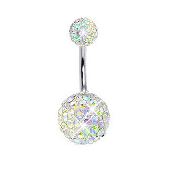 Smart Sexy Nabel Bauchnabel Ring Barbell Strass Körper Piercing Schmuck