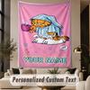 Custom Text Printed Tapestry Garfield Pattern Large Wall Hanging Indoor Room Decor