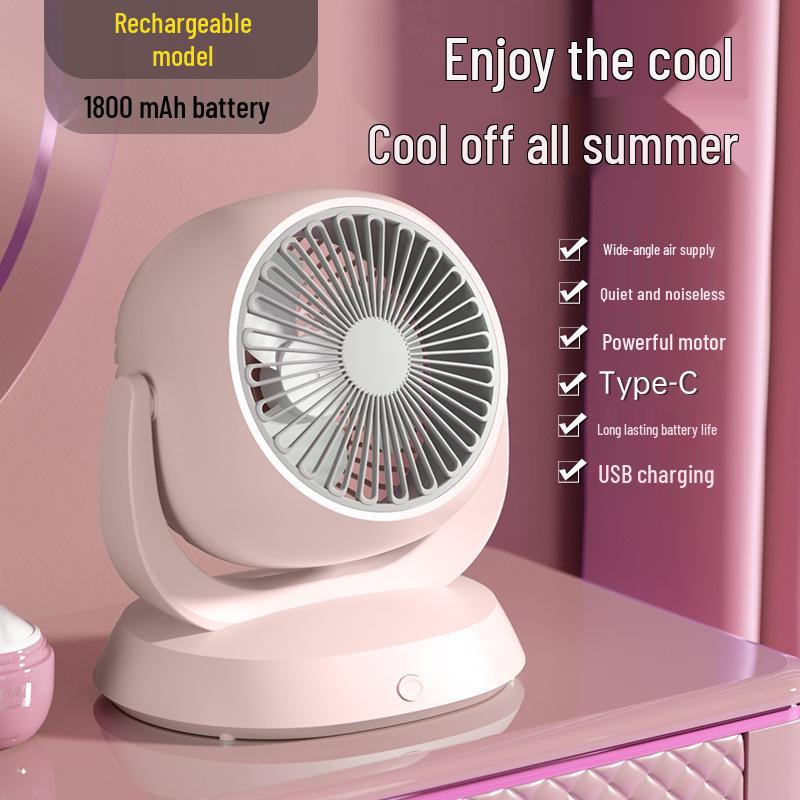 Compact USB-Powered Desktop Air Circulator Fan