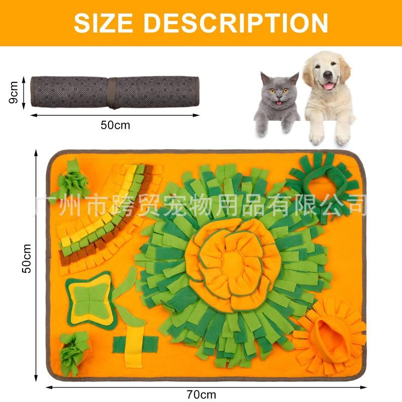 Dog Snuffle Mat Toy Mental Stimulation Durable Chew-Resistant Eco-Friendly Machine Washable Portable Indoor Outdoor Use