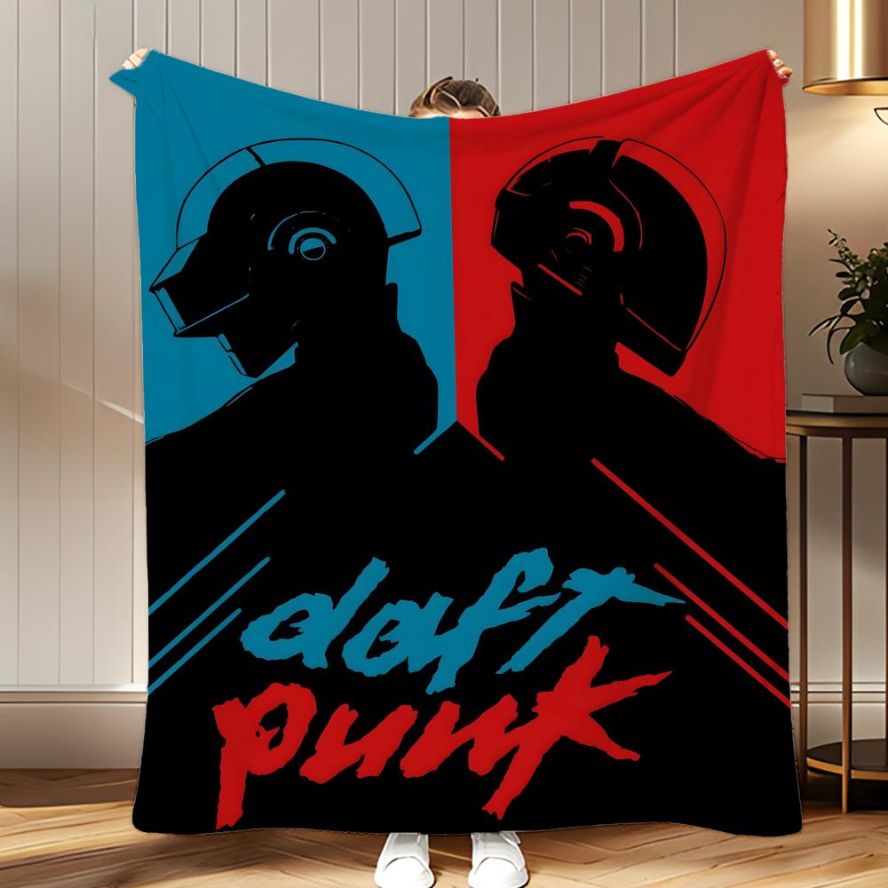 

classic band Daft Punk Throw Soft Coral Fleece Blanket 310gsm Fluffy Warm Throw for Sofa Bed Couch Bedroom Decor 75x100cm
